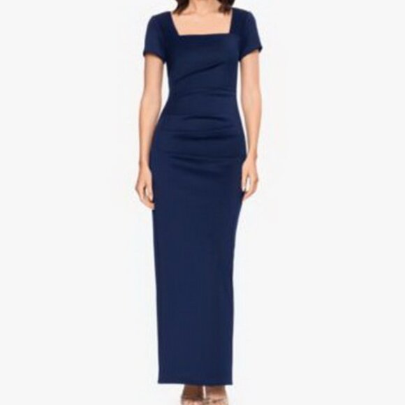 betsy and adam navy blue dress 4